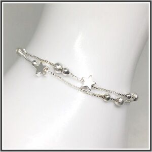 S925 Layered Stars Box Chain Bracelet